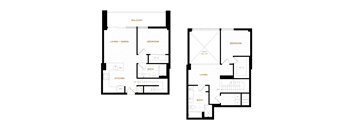 the floor plans for the apartments are shown here