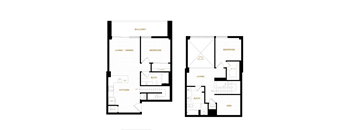 the floor plans of two different floors of a house