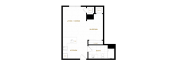 the floor plan of a bedroom apartment