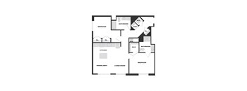 a floor plan of a house with a black and white floor