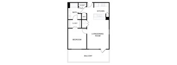 A black and white image of a floor plan for a home.