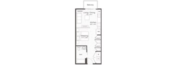 a floor plan of a bedroom apartment