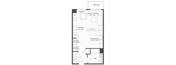 a floor plan of a bedroom apartment
