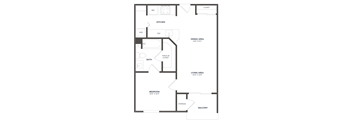 a floor plan of a bedroom apartment