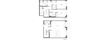 the floor plans of two different layouts of a house