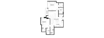 floor plan of the first level of an apartment building