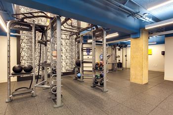 Fitness Center with cardio and weight training areas
