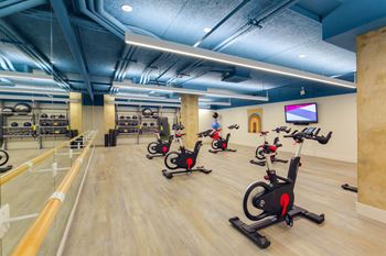 Fitness Center with cardio and weight training areas
