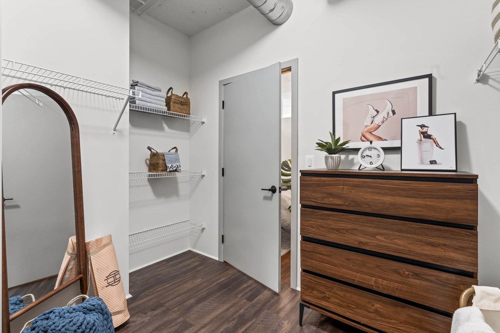 Photo of bedroom closet