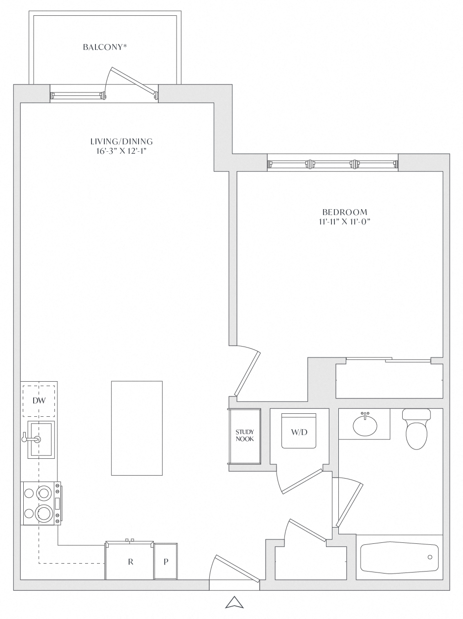 1 Bed/1 Bath-A1