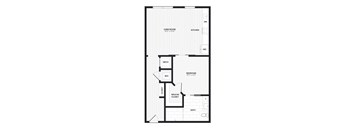 a floor plan of a bedroom apartment