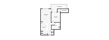 a floor plan of a bedroom apartment