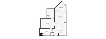 a floor plan of a bedroom apartment