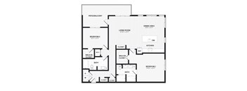 a floor plan of a bedroom apartment