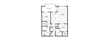 a floor plan of a bedroom apartment