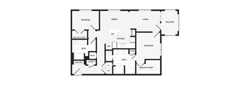 a floor plan of a bedroom apartment