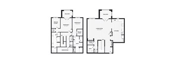 two floor plans of a house