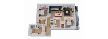 2 bedroom floor plan  the residences at