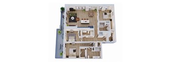 2 bedroom floor plan  the residences at