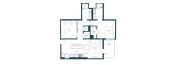 the floor plan of a bedroom house