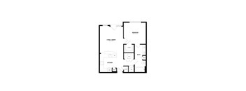 A floor plan of a house with a living room, dining room, kitchen, and bathroom.