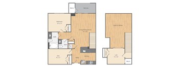 1 Bed/1.5 Bath Loft-A3L
