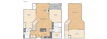 2 Bed/2 Bath Loft-B2L