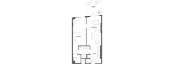 a floor plan of a bedroom apartment