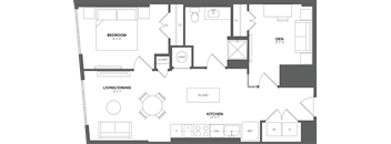 1 Bed/1 Bath Den-AD12