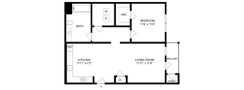 1 Bed/1 Bath-A1