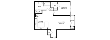 1 Bed/1 Bath-A2