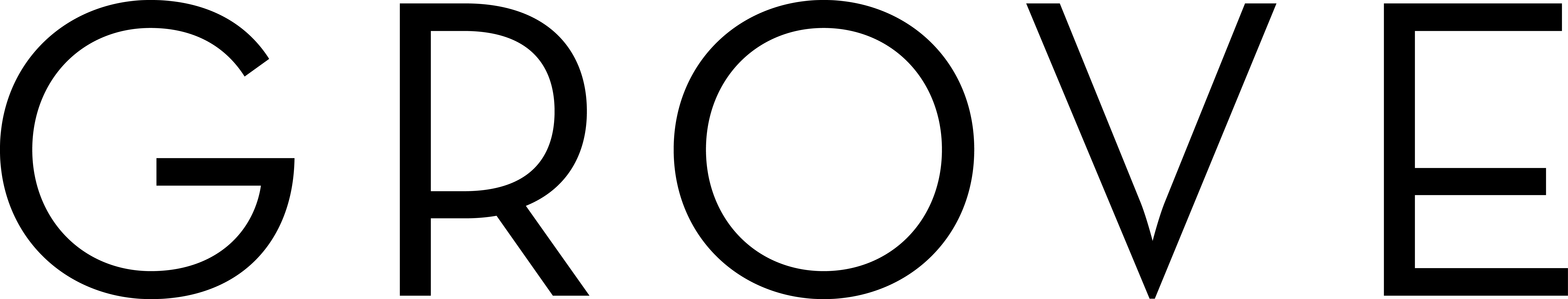 The image shows the word "GROVE" in bold, black letters.
