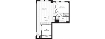 1 BR Den 1W+