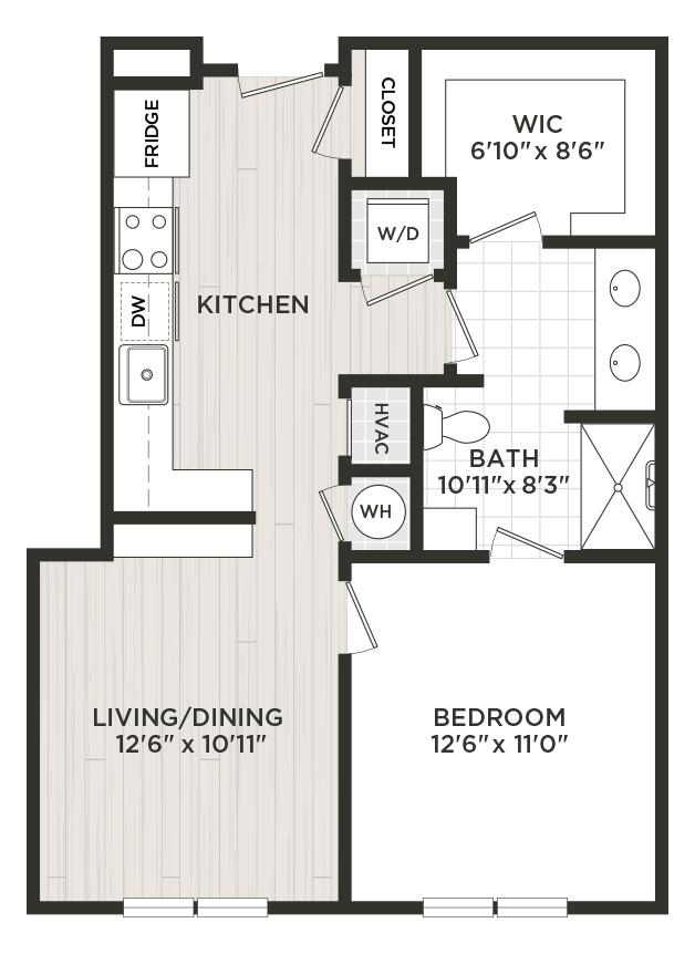1 Bed/1 Bath-B6