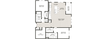 2 Bed/2 Bath Den-E1