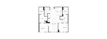 a black and white floor plan of a house