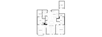 a black and white floor plan of a house