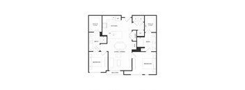 a black and white floor plan of a house