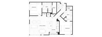 a black and white floor plan of a house