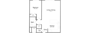 1 Bed/1 Bath-1L