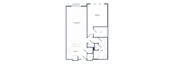 a floor plan of a bedroom apartment