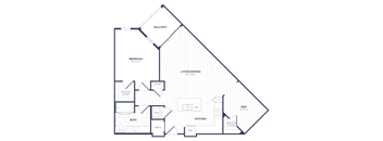 bedroom floor plan | luxury apartments in towson md | the mille brookhaven apartment