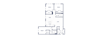 a floor plan of a bedroom apartment