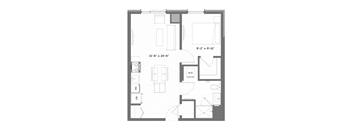 a floor plan of a small apartment
