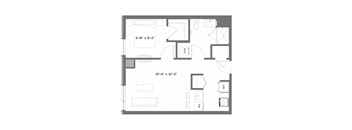 a floor plan of a small apartment