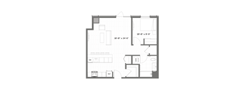 a floor plan of a small apartment
