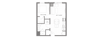 a floor plan of a small apartment