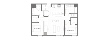 a floor plan of a small apartment