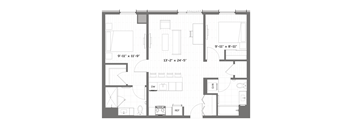 a floor plan of a small apartment