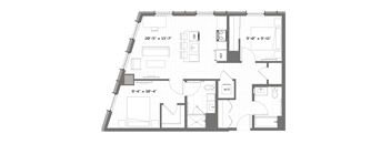 a floor plan of a small apartment